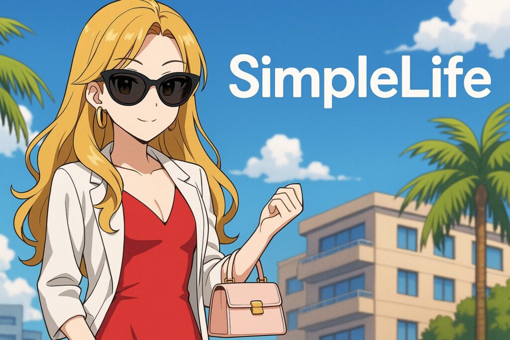 小さい鞄を持ったセレブのイメージイラスト