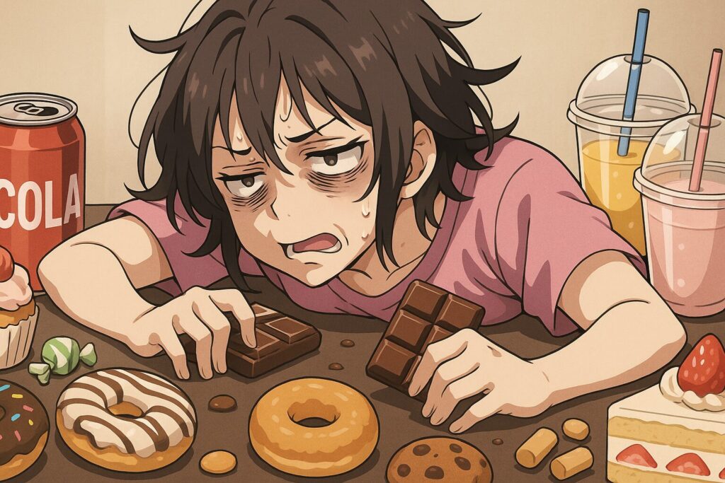 砂糖の中毒性イメージイラスト