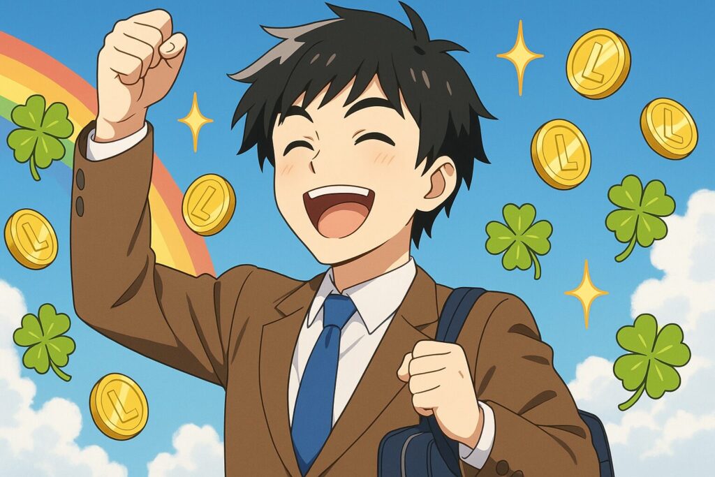 いつも運のいい人イメージイラスト
