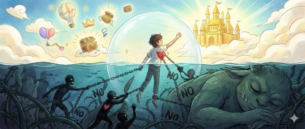 願望が叶わない理由は“無意識の否定”にあるイメージイラスト