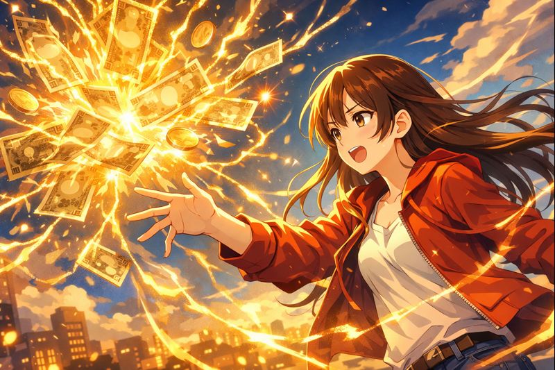 お金はエネルギーであり、ただの物質ではないイメージイラスト